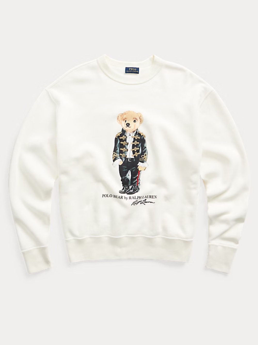 POLO RALPH LAUREN holiday polo bear fleece sweatshirt white women’s size L